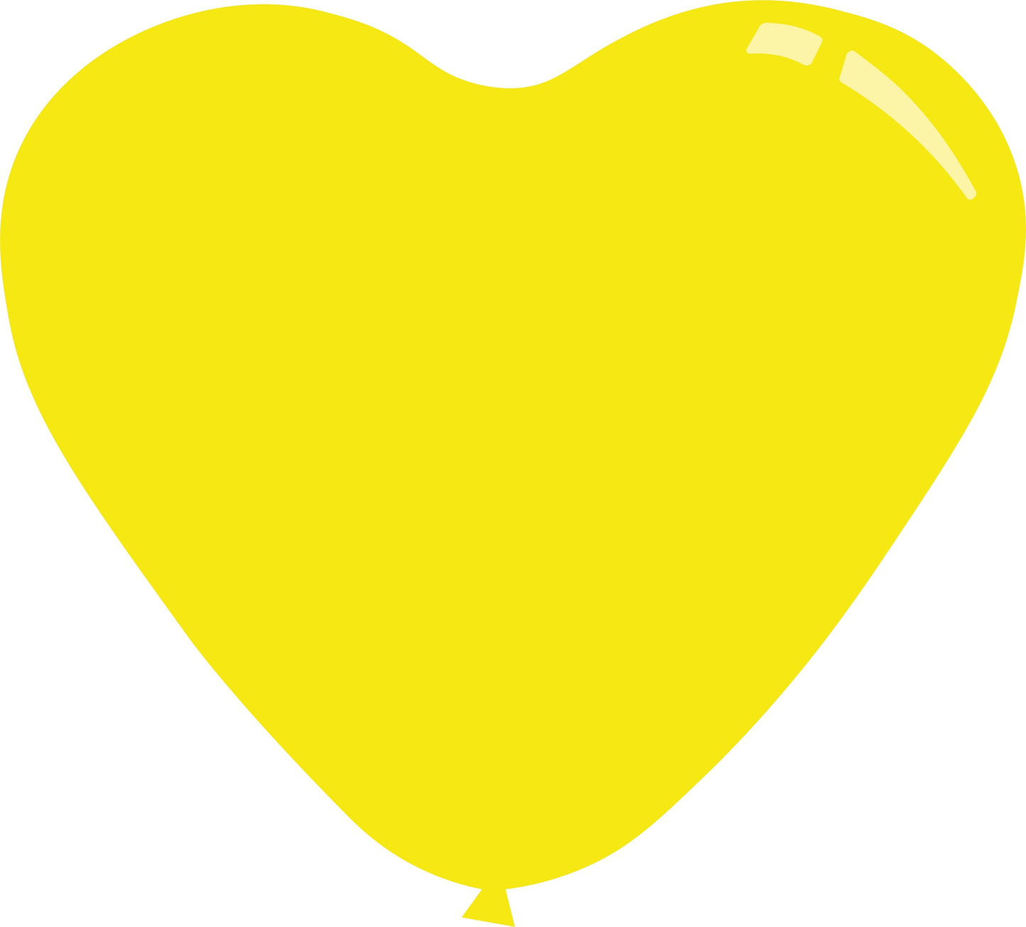 HEART YELLOW 11" X 10