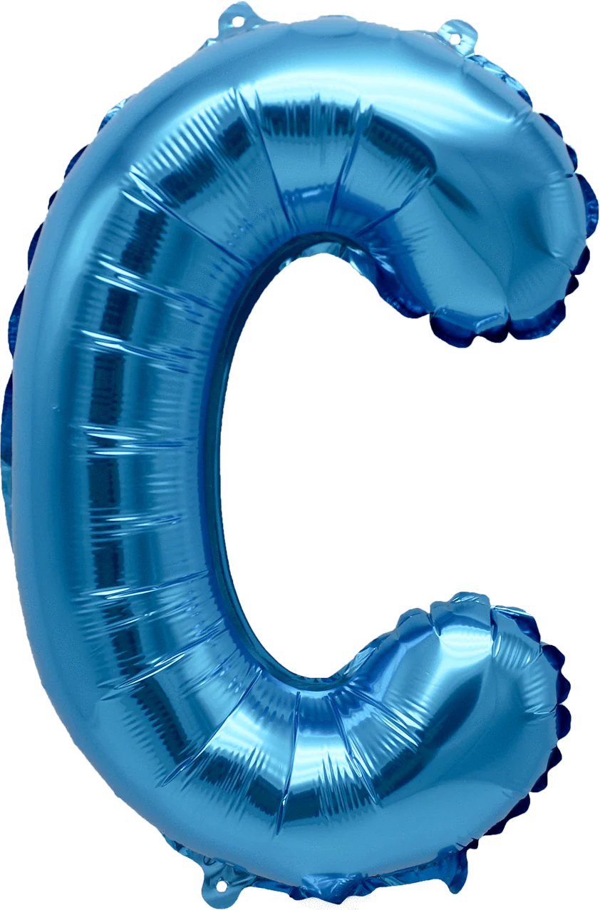 16" FOIL BLUE LETTER C
