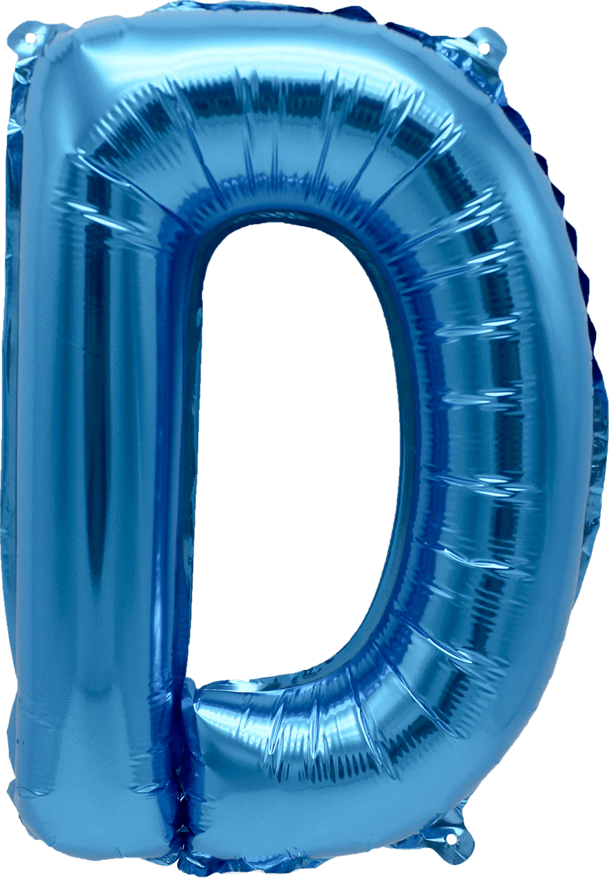 16" FOIL BLUE LETTER D