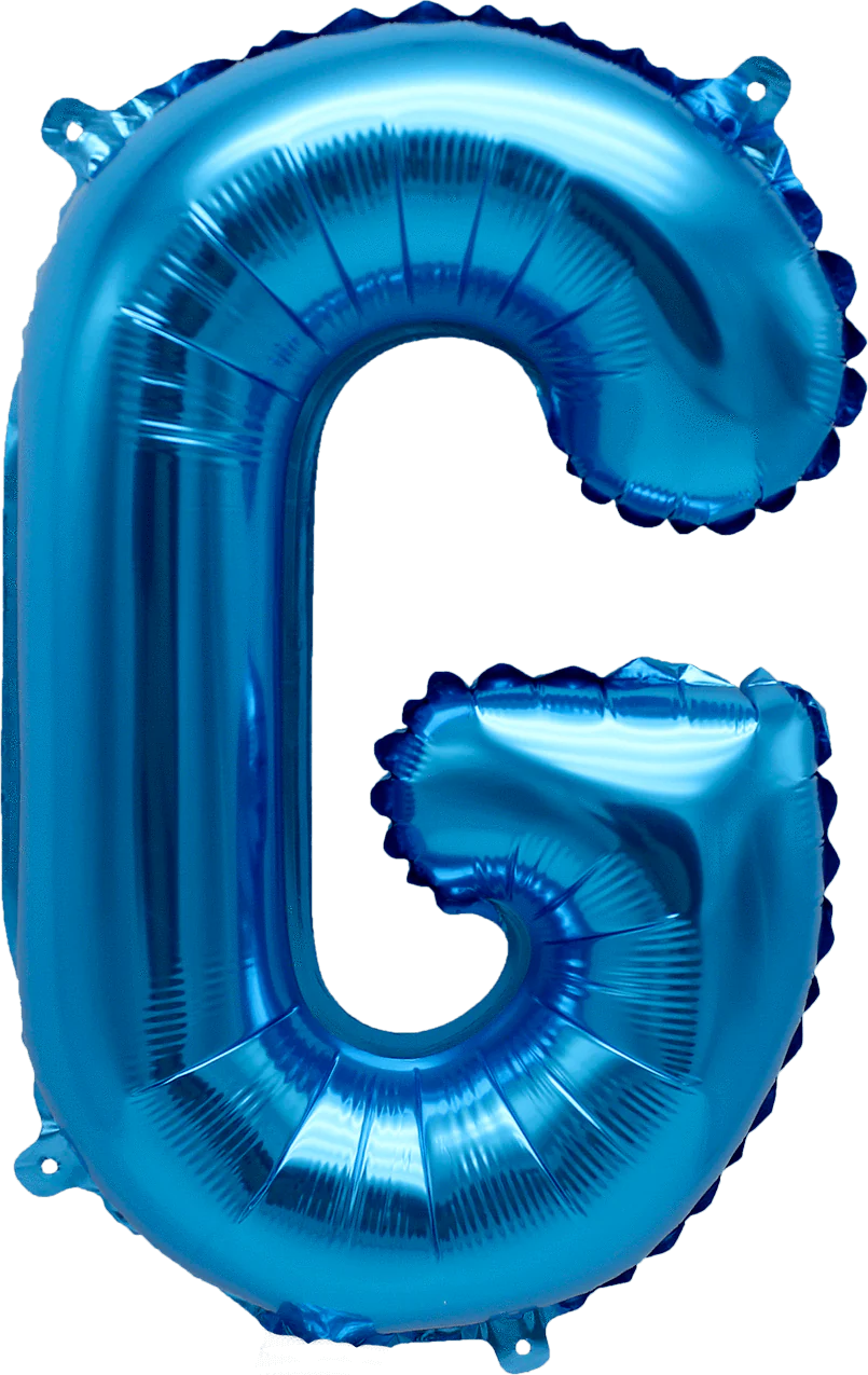 16" FOIL BLUE LETTER G