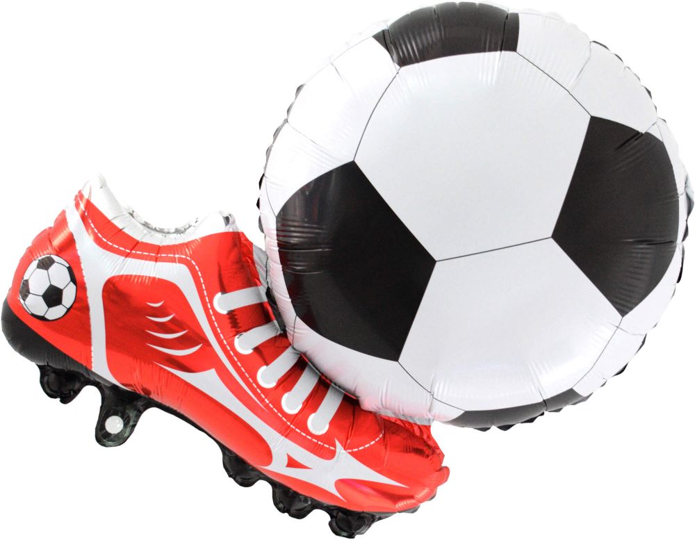 29" CLEATS KICKING SOCCER BALL RED BALLOON