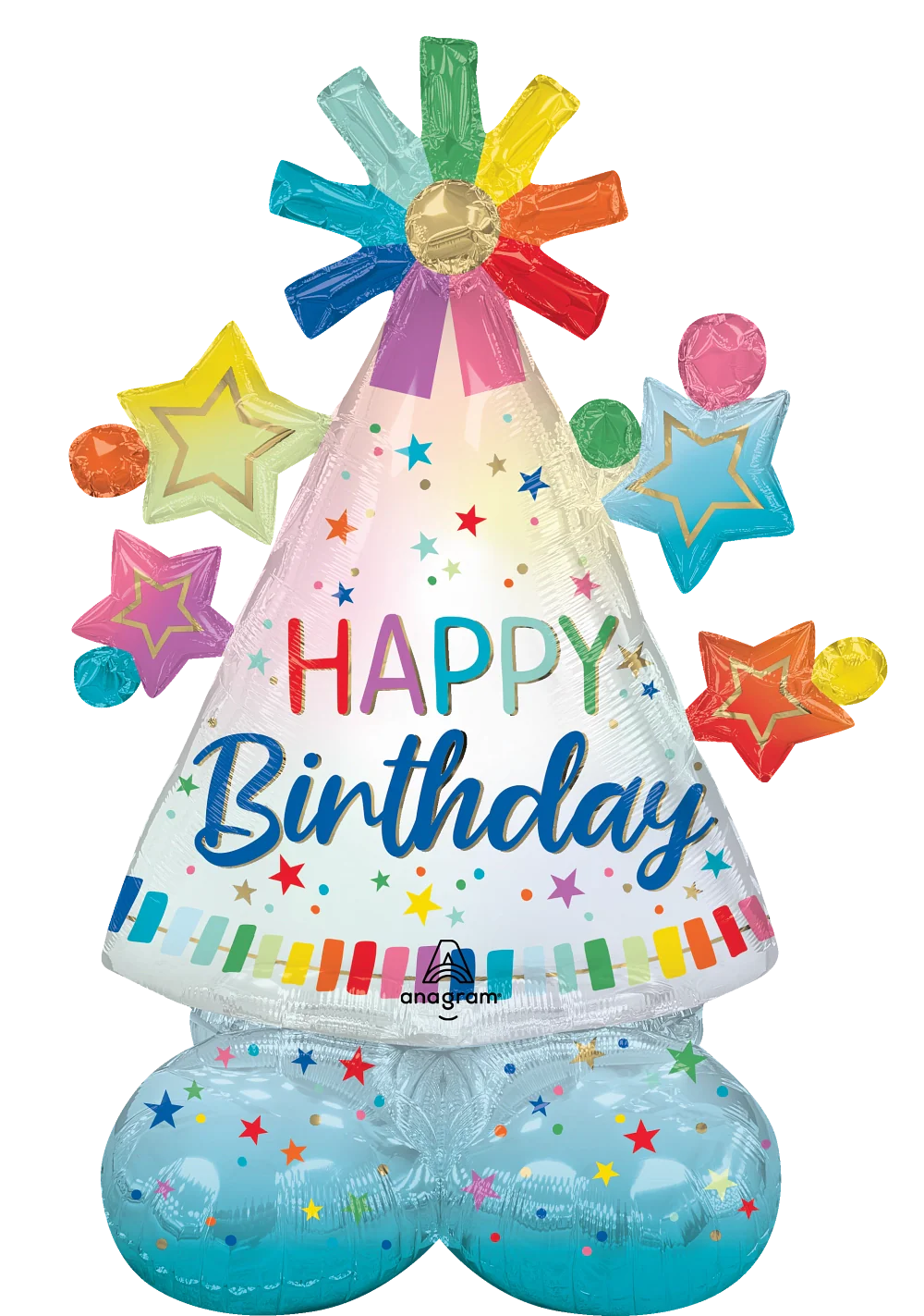FOIL HAPPY BIRTHDAY PARTY HAT BALLOONS 36" AirLoonz