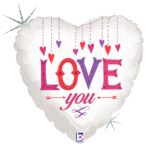 FOIL 18" HOLOGRAPHIC PACKAGED GLOVE YOU HANGING