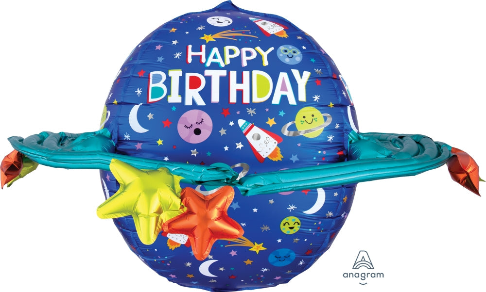 FOIL 29" HAPPY BIRTHDAY COLOURFUL GALAXY