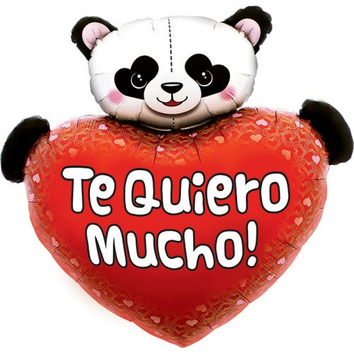 FOIL 36" TE QUIERO MUCHO PANDA HEART