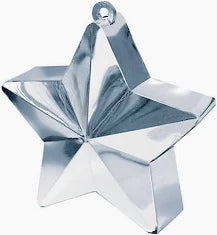 BALLOON HOLDER STAR SILVER
