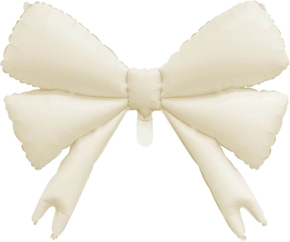 MATTE CREAM BOW BALLOON 30"