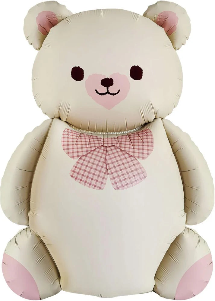 MATTE CREAM TEDDY BEAR BALLOON 36"