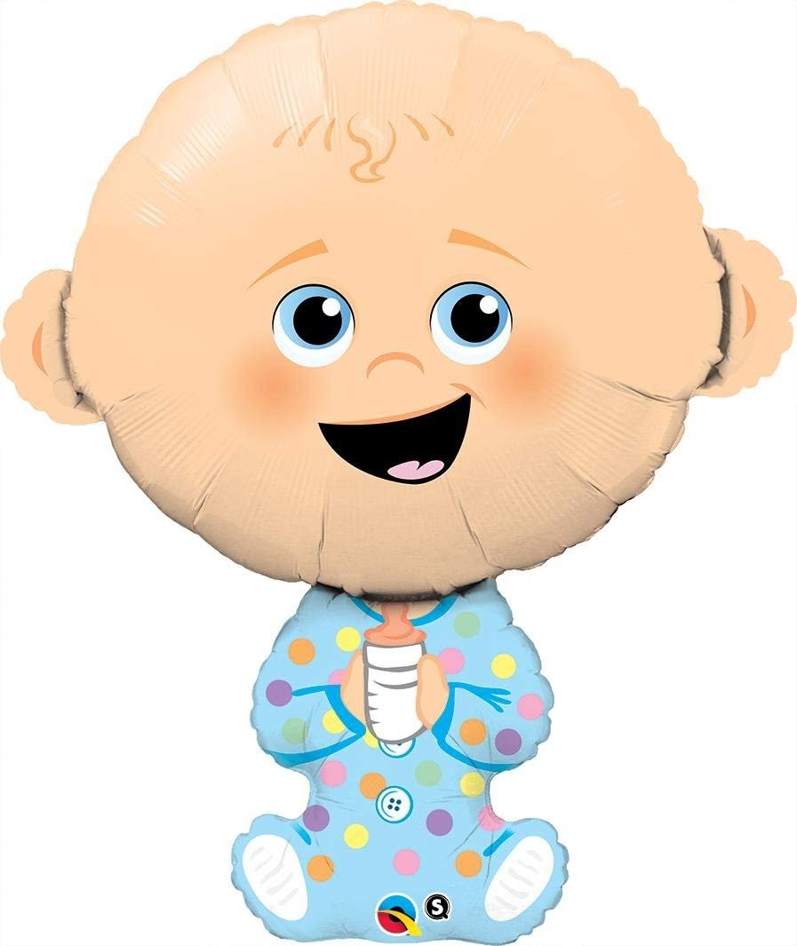 FOIL SHAPE BABY BOY 38" QUALATEX