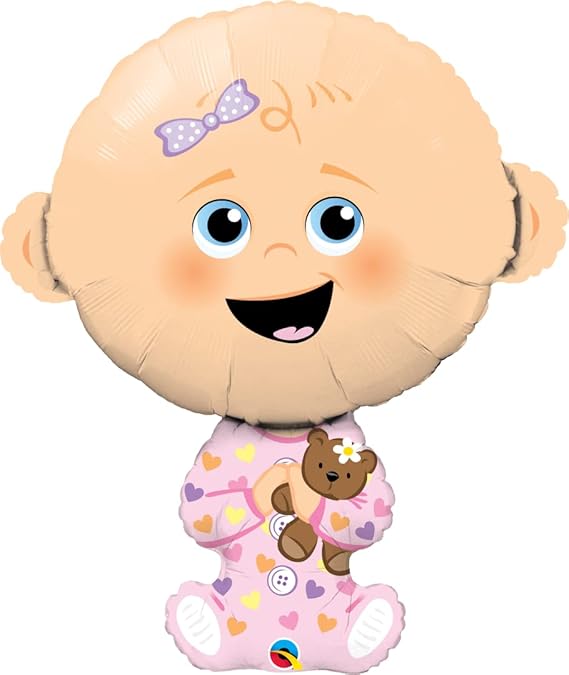 FOIL SHAPE BABY GIRL 38" QUALATEX