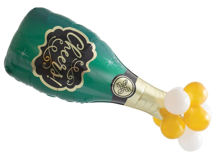 CHEERS CHAMPAGNE BOTTLE LATEX ACCENTED 47 X 16 INCHES