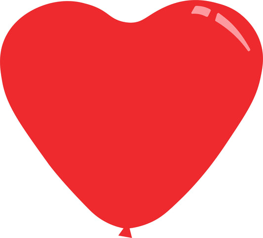 HEART RED  7" X 10