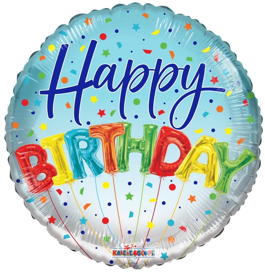 FOIL BIRTHDAY BALLOONS 36" KALEIDOSCOPE