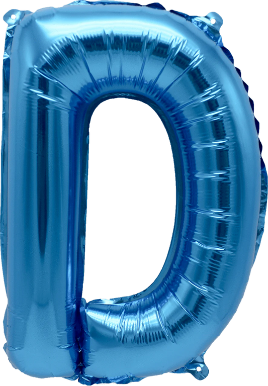 16" FOIL BLUE LETTER D