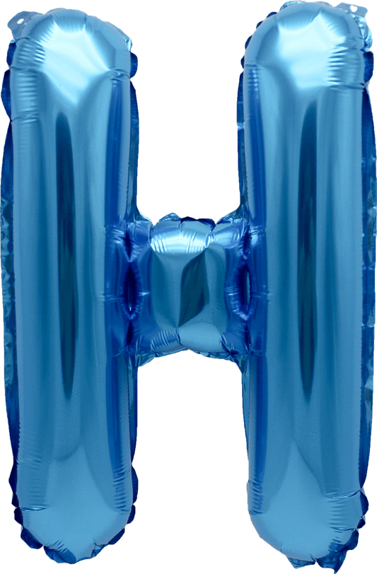 16" FOIL BLUE LETTER H