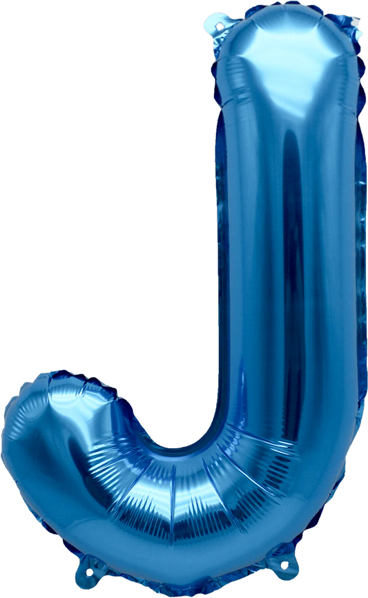 16" FOIL BLUE LETTER J