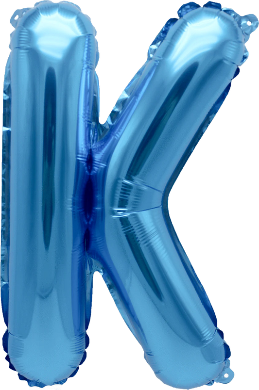 16" FOIL BLUE LETTER K