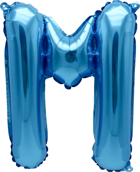 16" FOIL BLUE LETTER M