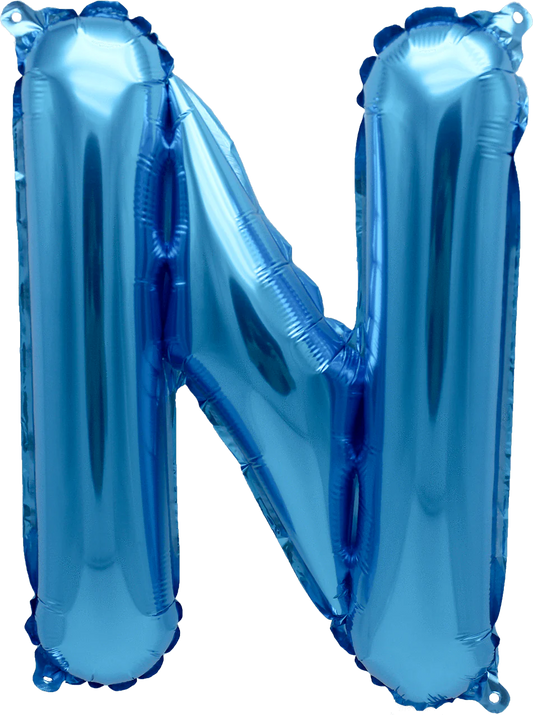 16" FOIL BLUE LETTER N