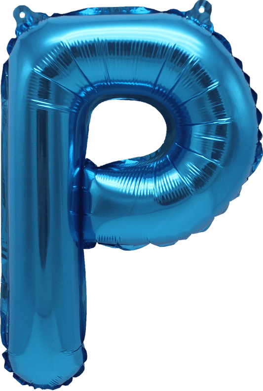 16" FOIL BLUE LETTER P