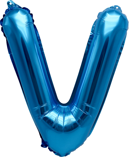 16" FOIL BLUE LETTER V
