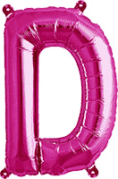 16" FOIL PINK LETTER D