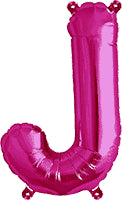 16" FOIL PINK LETTER J