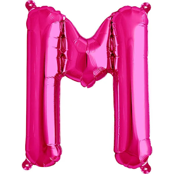 16" FOIL PINK LETTER M