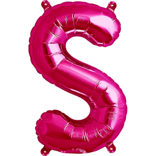 16" FOIL PINK LETTER S
