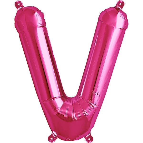 16" FOIL PINK LETTER V