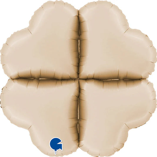 12" Hearts Mini Satin Cream Foil Balloon