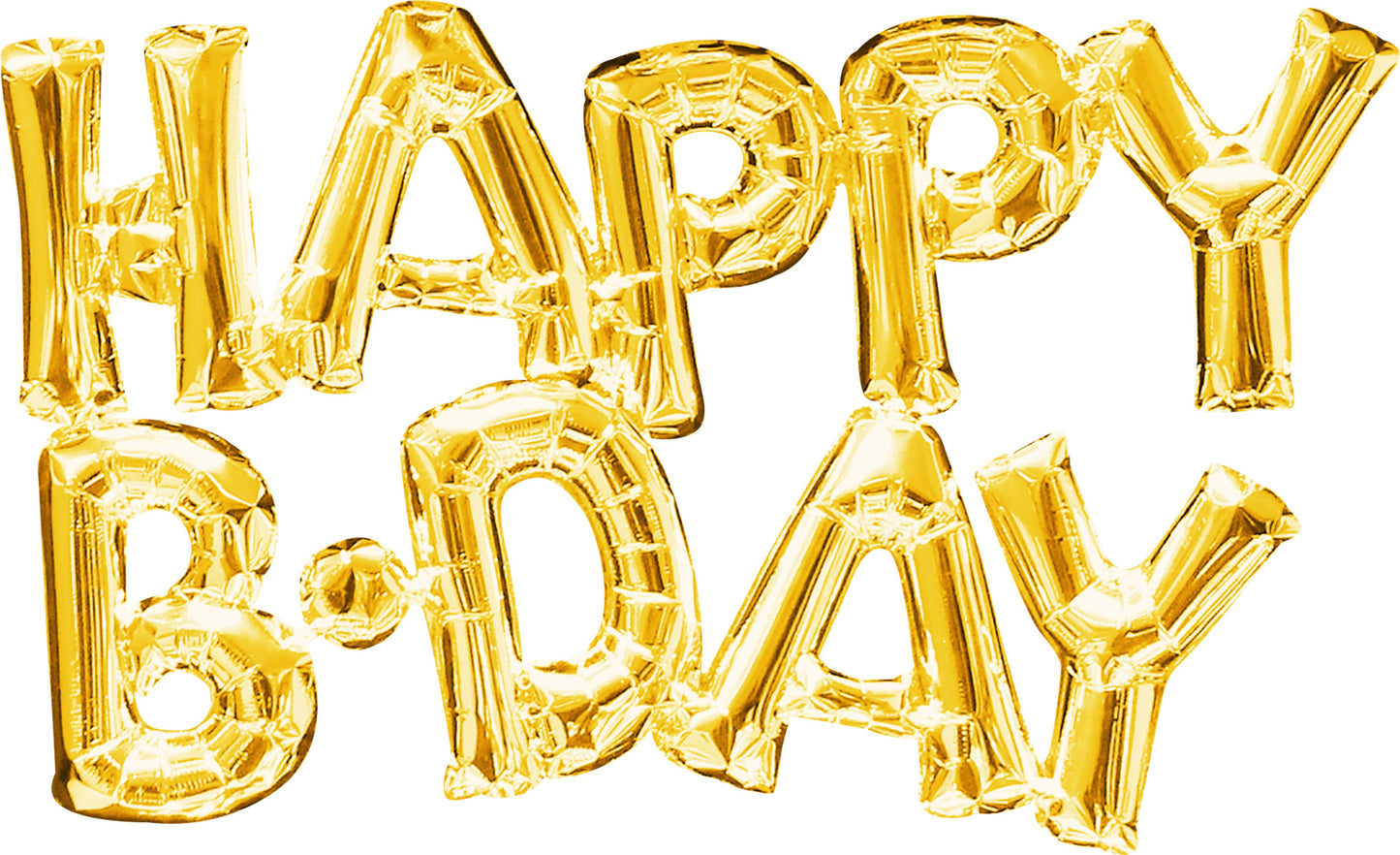 Phrase Happy BDAY Gold Balloon 30"