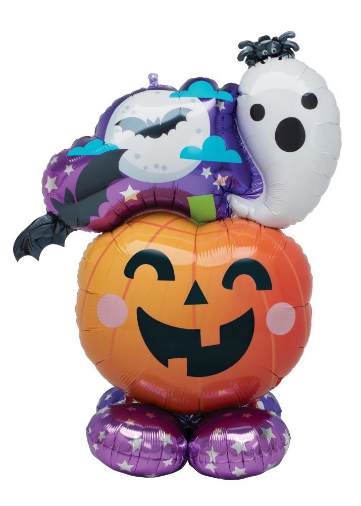 FOIL FUN AND SPOOKY GHOST AND PUMPKIN BALLOONS 53" AirLoonz