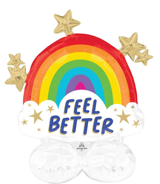 FOIL JUNIOR FEEL BETTER RAINBOW SHINE BALLOONS 30" AirLoonz