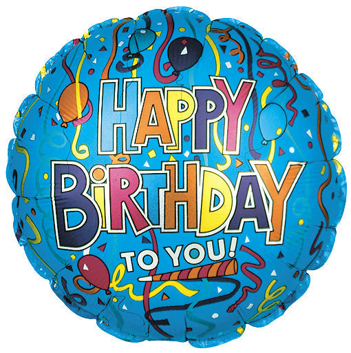 FOIL 18" HAPPY BIRTHDAY PARTY