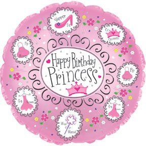 FOIL 18" HAPPY BIRTHDAY PRINCESS
