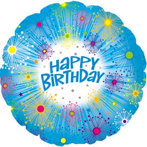 FOIL 18" HAPPY BIRTHDAY GLITTERS