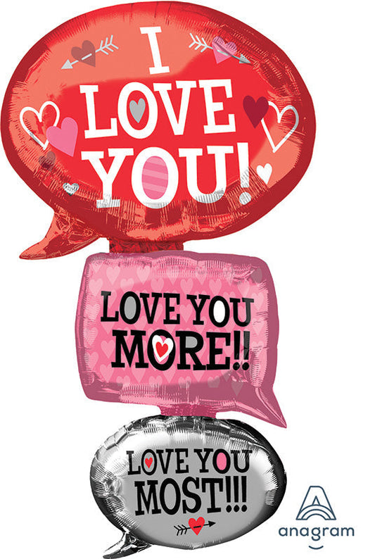FOIL 53" LOVE BUBBLES BALLOONS