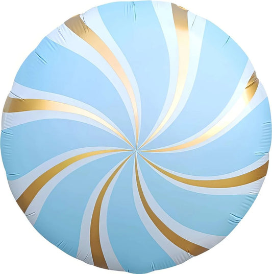 CANDY SWIRL PASTEL BLUE BALLON 18"