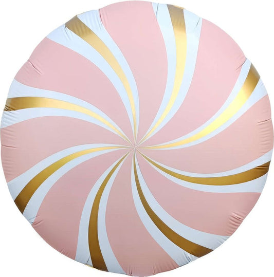 CANDY SWIRL PASTEL PINK BALLOON 18"
