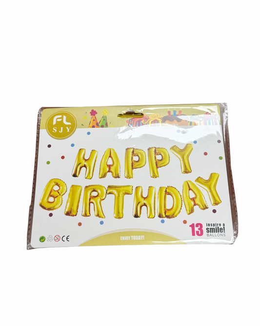 HAPPY BIRTHDAY  GOLD  BANNER