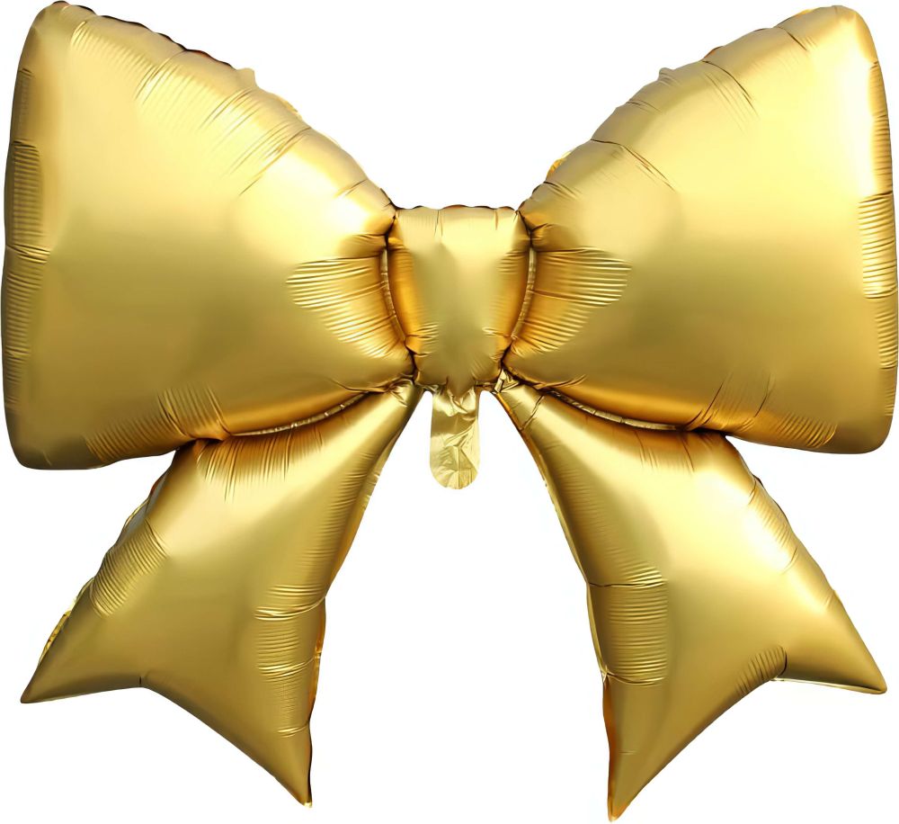 GOLD BOW BALLOON 38"