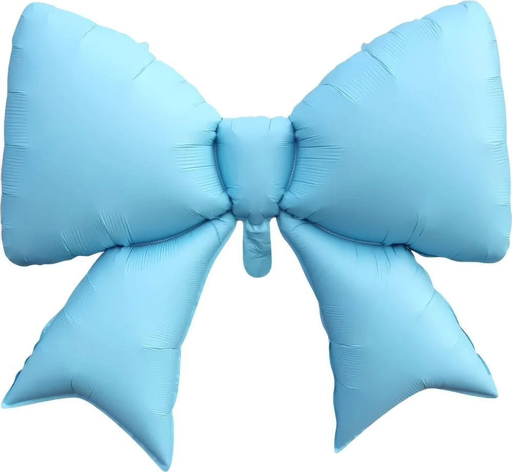 MATTE BLUE BOW BALLOON 38"