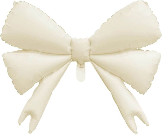 MATTE CREAM BOW BALLOON 30"