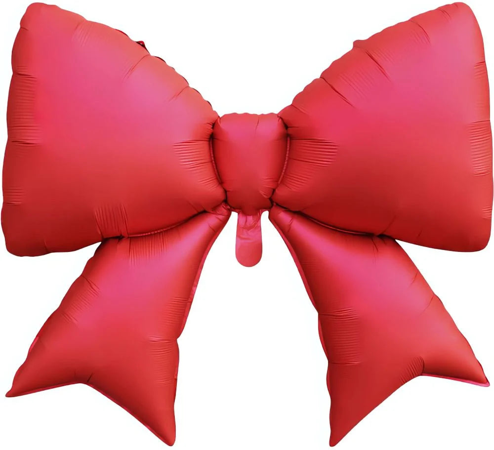 MATTE RED BOW BALLOON 38"