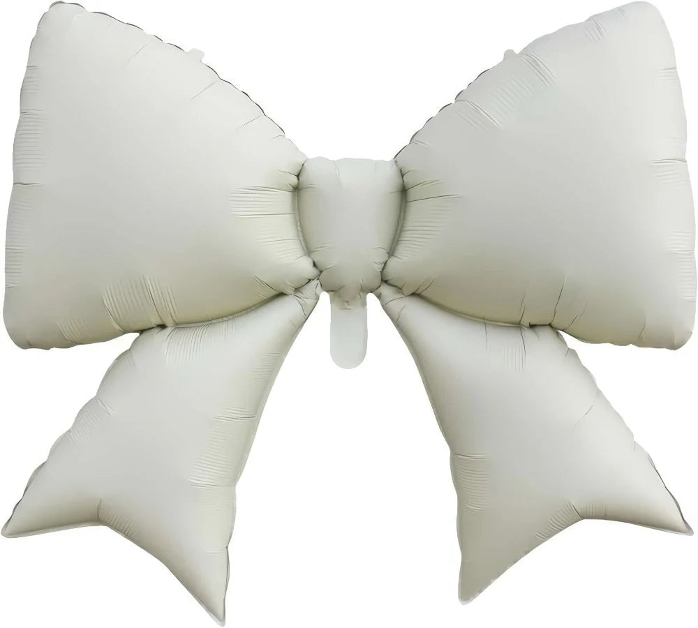 MATTE WHITE BOW BALLOON 38"