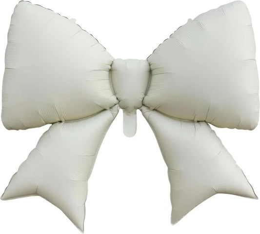 MATTE WHITE BOW BALLOON 38"