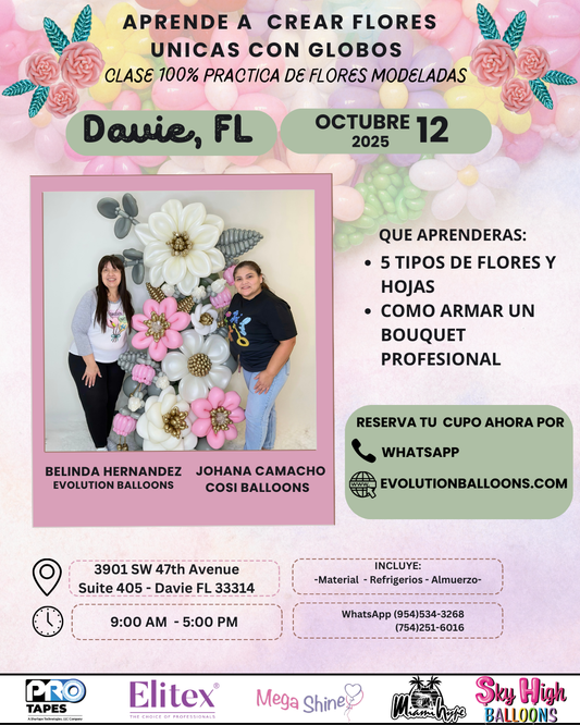 WORKSHOP KIT  Flores Modeladas /  Distortion Balloon Flowers WORKSHOP KIT