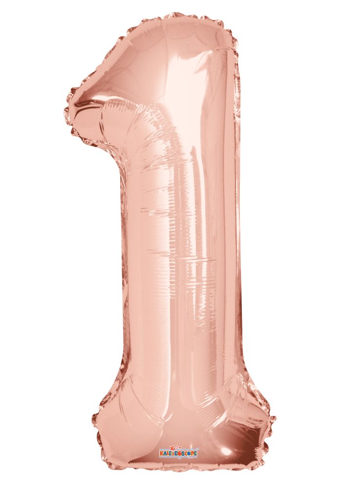 34" ROSE GOLD NUMBER  1 KALEIDOSCOPE