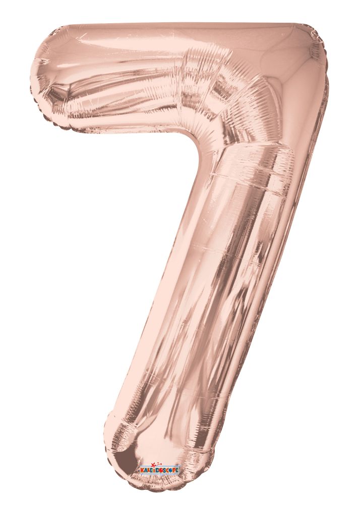 34" ROSE GOLD NUMBER  7 KALEIDOSCOPE